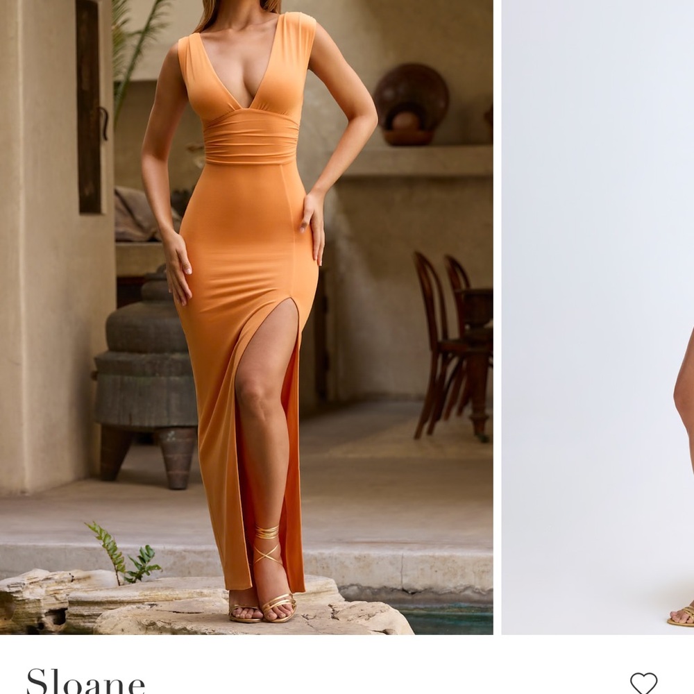 Oh Polly Orange Maxi Dress